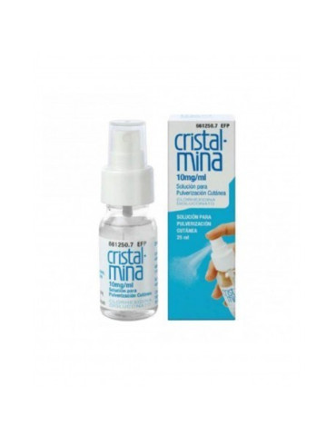 CRISTALMINA 10 MG/ML SOLUCION PARA PULVERIZACION CUTANEA 1 FRASCO 25 ML