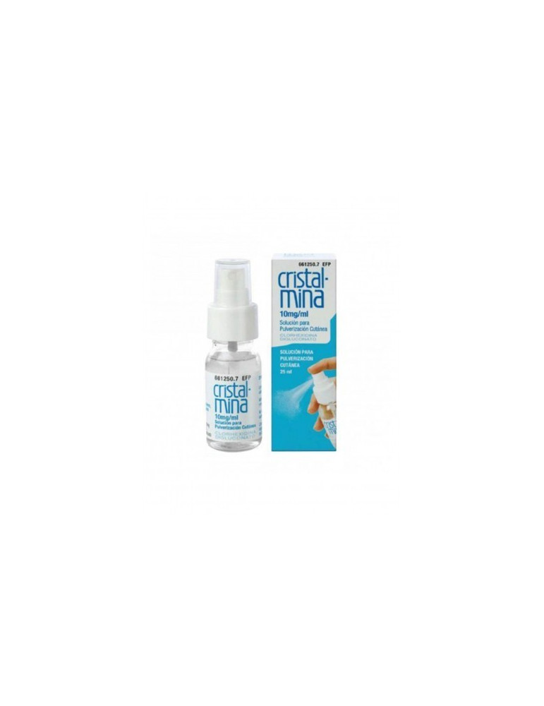 CRISTALMINA 10 MG/ML SOLUCION PARA PULVERIZACION CUTANEA 1 FRASCO 25 ML