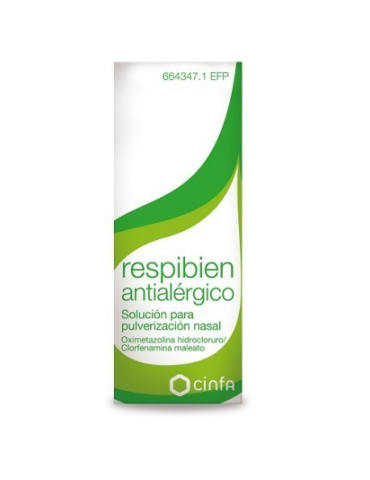 RESPIBIEN ANTIALERGICO 0,5 MG/ML + 0,5 MG/ML SOLUCION PARA PULVERIZACION NASAL 1 FRASCO 15 ML