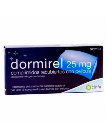DORMIREL FORTE 25 MG 16 COMPRIMIDOS RECUBIERTOS