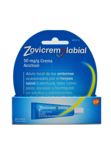 ZOVICREM LABIAL 50 MG/G CREMA 1 TUBO 2 G