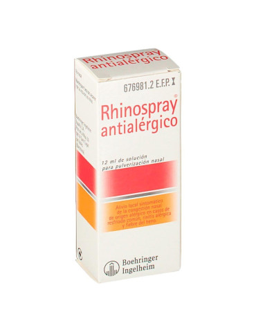 RHINOSPRAY ANTIALERGICO 1,18 MG/ML + 5,05 MG/ML SOLUCION PARA PULVERIZACION NASAL 1 FRASCO 12 ML