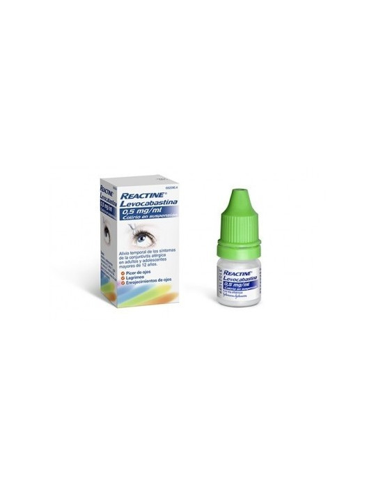 REACTINE LEVOCABASTINA 0,5 MG/ML COLIRIO EN SUSPENSION 1 FRASCO 4 ML