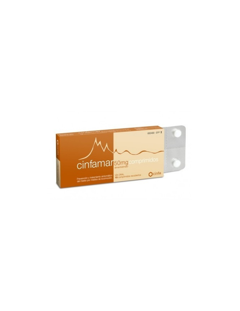 CINFAMAR 50 MG 10 COMPRIMIDOS RECUBIERTOS