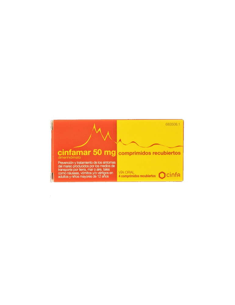 CINFAMAR 50 MG 4 COMPRIMIDOS RECUBIERTOS