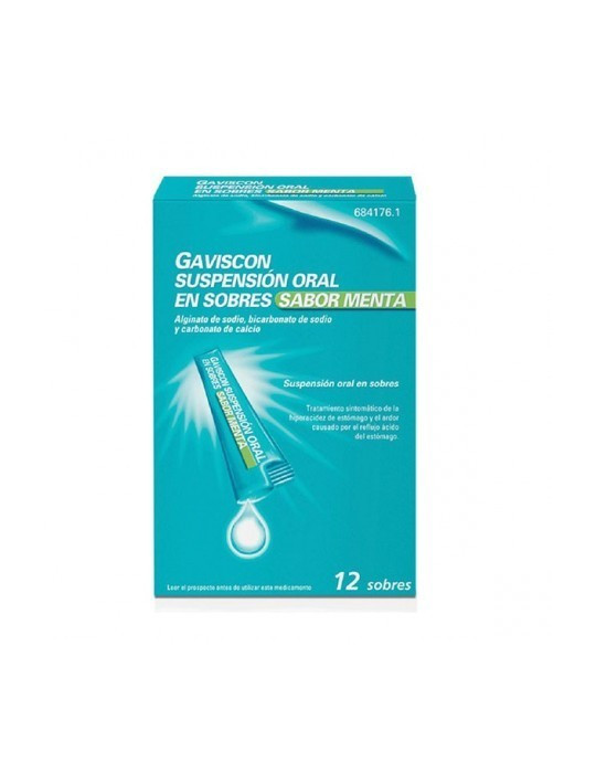 GAVISCON 12 SOBRES SUSPENSION ORAL 10 ML (SABOR MENTA)
