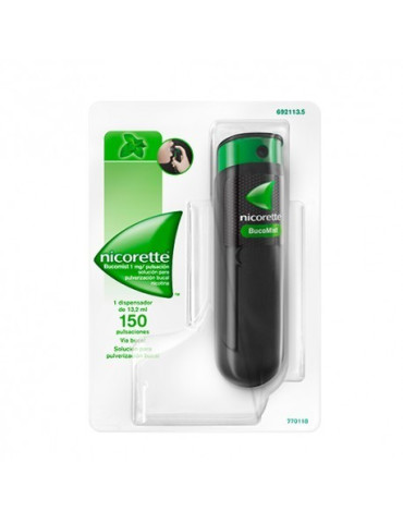 NICORETTE BUCOMIST 1 MG/PULSACION SOLUCION PARA PULVERIZACION BUCAL 1 ENVASE 13,2 ML (150 DOSIS)