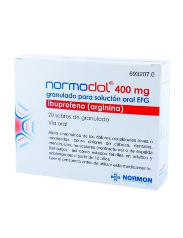 DIFENADOL RAPID EFG 400 MG 20 SOBRES GRANULADO PARA SOLUCION ORAL