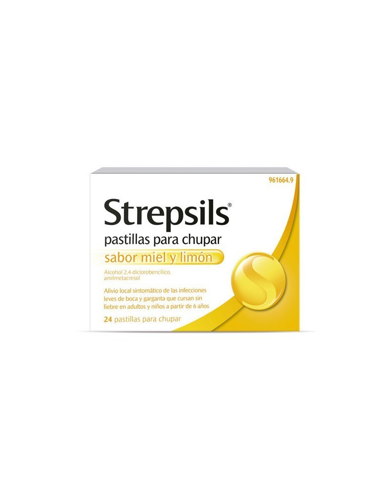 STREPSILS 24 PASTILLAS PARA CHUPAR (SABOR LIMON)