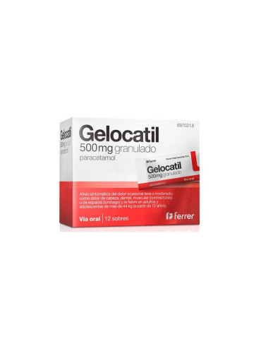 GELOCATIL 500 MG 12 SOBRES GRANULADO ORAL