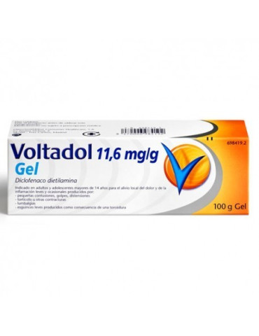 VOLTADOL 11,6 MG/G GEL CUTANEO 1 TUBO 100 G