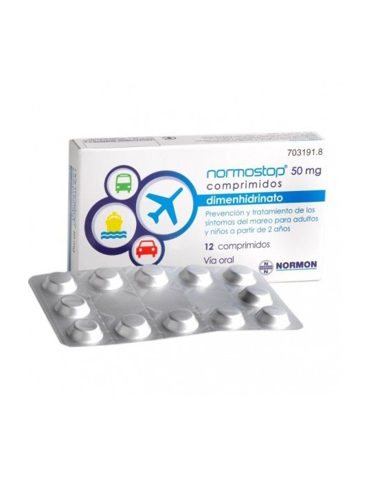 NORMOSTOP 50 MG 12 COMPRIMIDOS