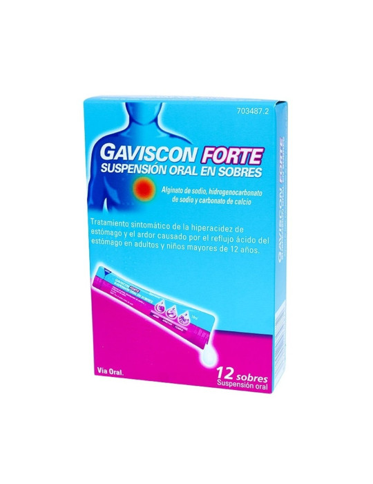 GAVISCON FORTE 12 SOBRES SUSPENSION ORAL 10 ML