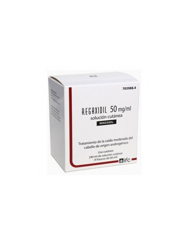 REGAXIDIL 50 MG/ML SOLUCION CUTANEA 4 FRASCOS 60 ML