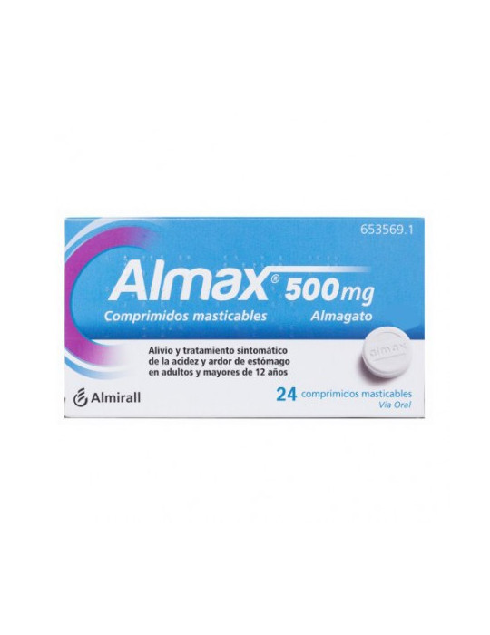 ALMAX 500 MG 24 COMPRIMIDOS MASTICABLES