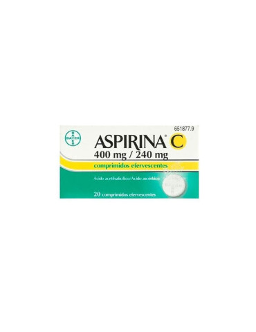 ASPIRINA C 400 MG/240 MG 10 COMPRIMIDOS EFERVESCENTES