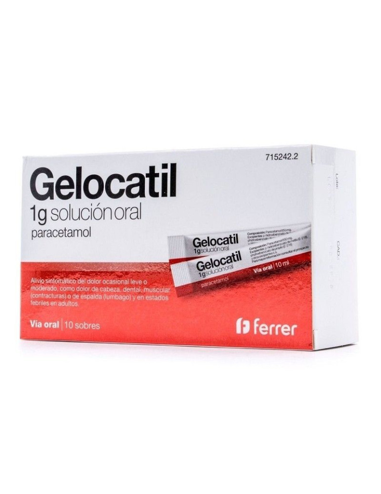 GELOCATIL 1 G 10 SOBRES SOLUCION ORAL