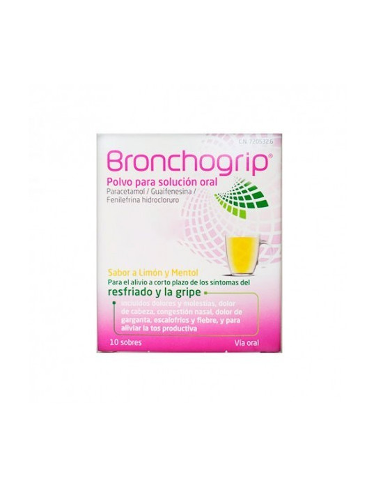 BRONCHOGRIP 10 SOBRES POLVO PARA SOLUCION ORAL
