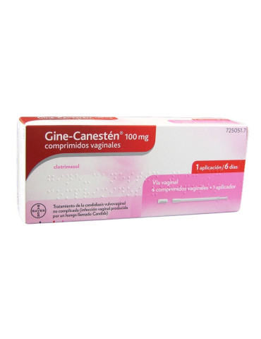 GINE-CANESTEN 100 MG 6 COMPRIMIDOS VAGINALES