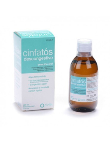 CINFATOS DESCONGESTIVO SOLUCION ORAL 1 FRASCO 200 ML (PET)