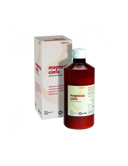MAGNESIA CINFA 200 MG/ML SUSPENSION ORAL 1 FRASCO 260 ML