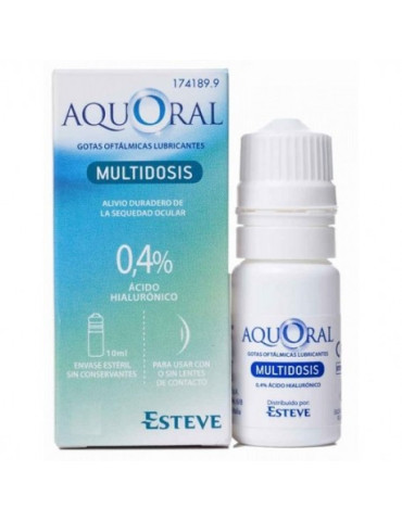 AQUORAL GOTAS OFTALMICAS LUBRICANTES ESTERIL AC MULTIDOSIS 10 ML