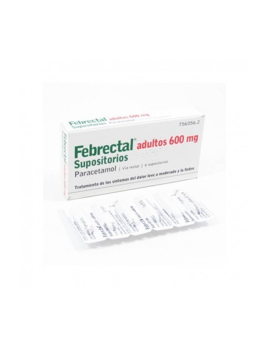 FEBRECTAL ADULTOS 600 MG 6 SUPOSITORIOS