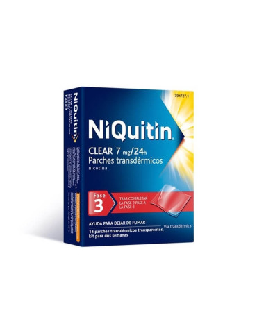 NIQUITIN CLEAR 7 MG/24 H 14 PARCHES TRANSDERMICOS 36 MG
