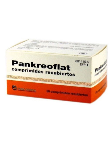 PANKREOFLAT 172 MG/80 MG 50 COMPRIMIDOS RECUBIERTOS