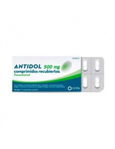 ANTIDOL 500 MG 20 COMPRIMIDOS RECUBIERTOS