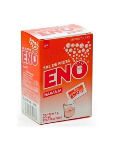SAL DE FRUTA ENO 5 G 10 SOBRES POLVO EFERVESCENTE (SABOR NARANJA)