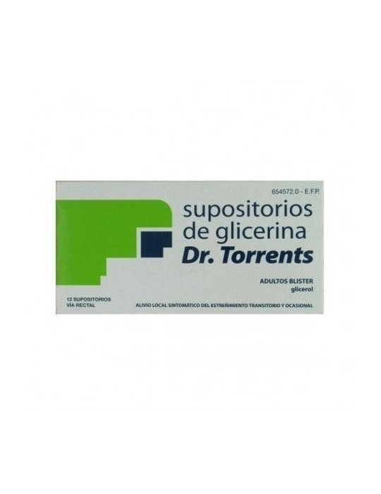 SUPOSITORIOS DE GLICERINA DR. TORRENTS ADULTOS 3,27 G 12 SUPOSITORIOS (BLISTER)
