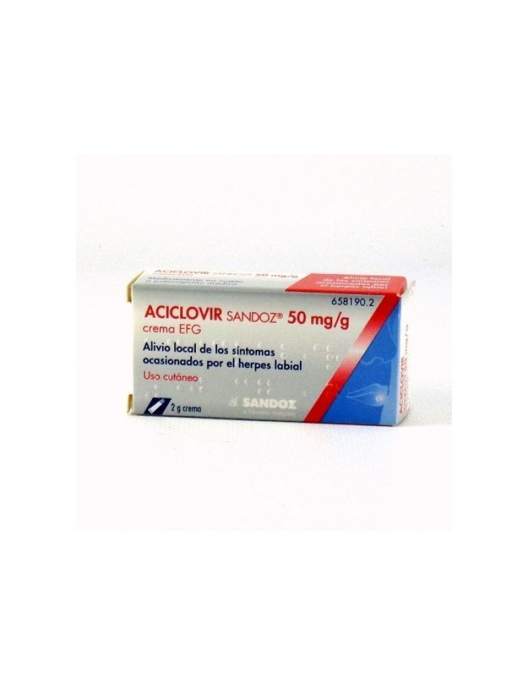 ACICLOVIR SANDOZ EFG 50 MG/G CREMA 1 TUBO 2 G