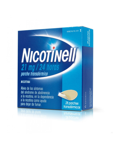NICOTINELL 21 MG/24 H 28 PARCHES TRANSDERMICOS 52,5 MG 2