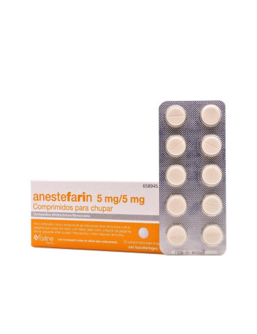 ANESTEFARIN 5 MG/5 MG 20 COMPRIMIDOS PARA CHUPAR 2
