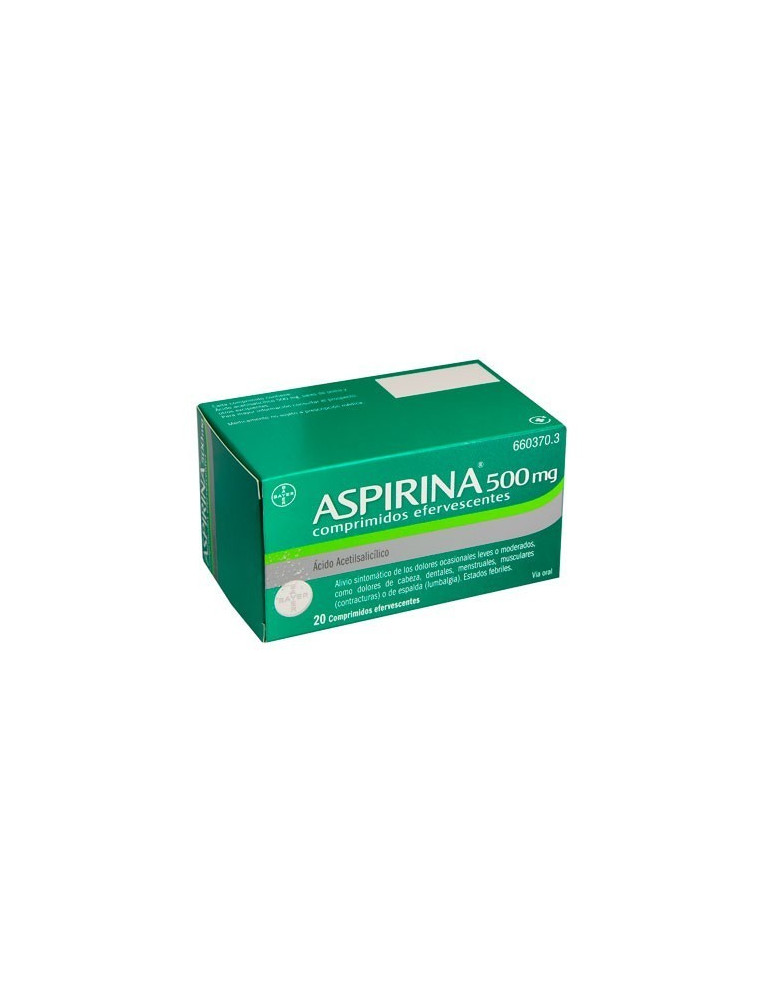 ASPIRINA 500 MG 20 COMPRIMIDOS EFERVESCENTES
