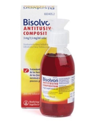 BISOLVON ANTITUSIVO COMPOSITUM 3 MG/ML + 1,5 MG/ML SOLUCION ORAL 1 FRASCO 200 ML 2