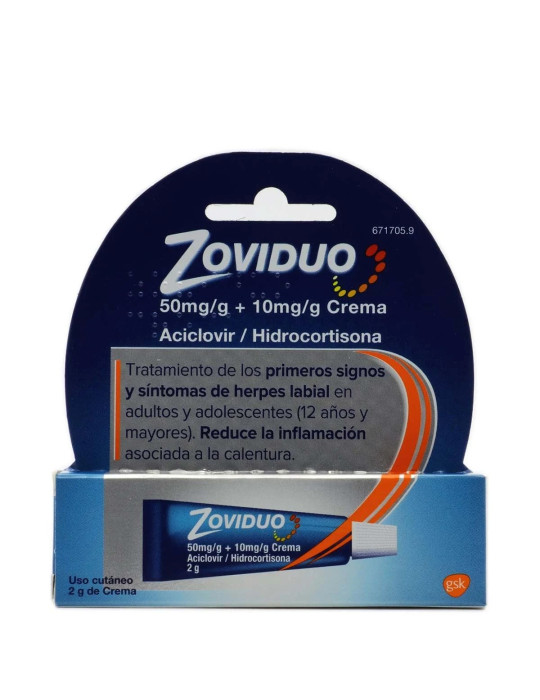 ZOVIDUO 50 MG/G + 10 MG/G CREMA 1 TUBO 2 G