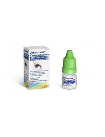 REACTINE LEVOCABASTINA 0,5 MG/ML COLIRIO EN SUSPENSION 1 FRASCO 4 ML 2
