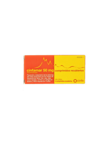 CINFAMAR 50 MG 4 COMPRIMIDOS RECUBIERTOS 2