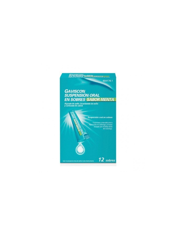 GAVISCON 12 SOBRES SUSPENSION ORAL 10 ML (SABOR MENTA)