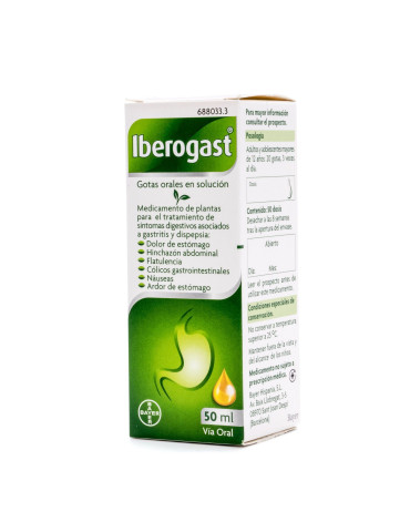 IBEROGAST GOTAS ORALES EN SOLUCION 1 FRASCO 50 ML 2