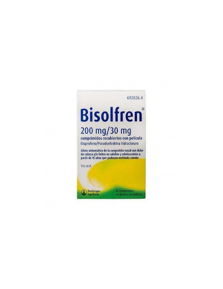 BISOLFREN 200 MG/30 MG 20 COMPRIMIDOS RECUBIERTOS