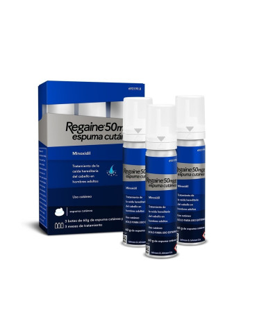 REGAINE 50 MG/G ESPUMA CUTANEA 3 TUBOS 60 G 2