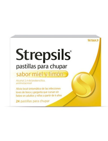 STREPSILS 24 PASTILLAS PARA CHUPAR (SABOR LIMON) 2