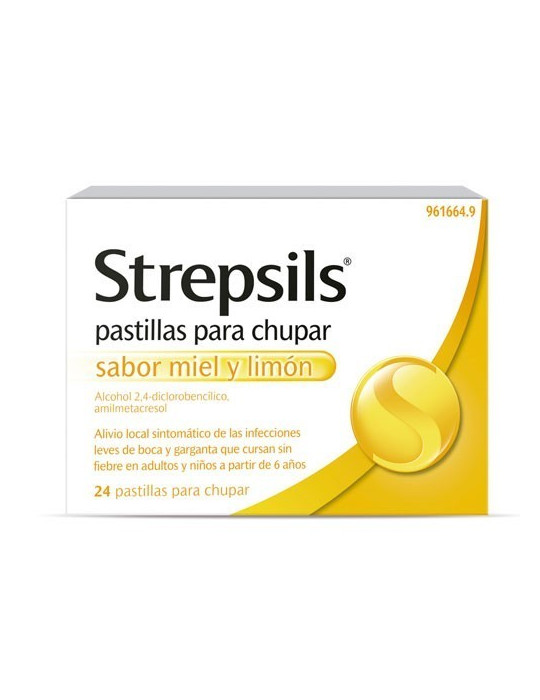 STREPSILS 24 PASTILLAS PARA CHUPAR (SABOR LIMON)