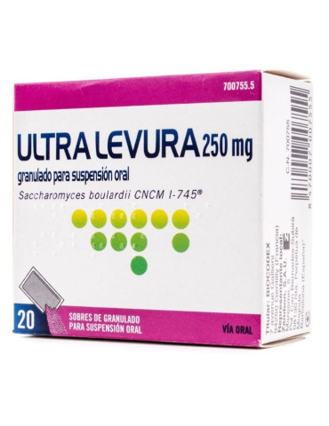 ULTRA-LEVURA 250 MG 20 SOBRES POLVO PARA SUSPENSION ORAL 2