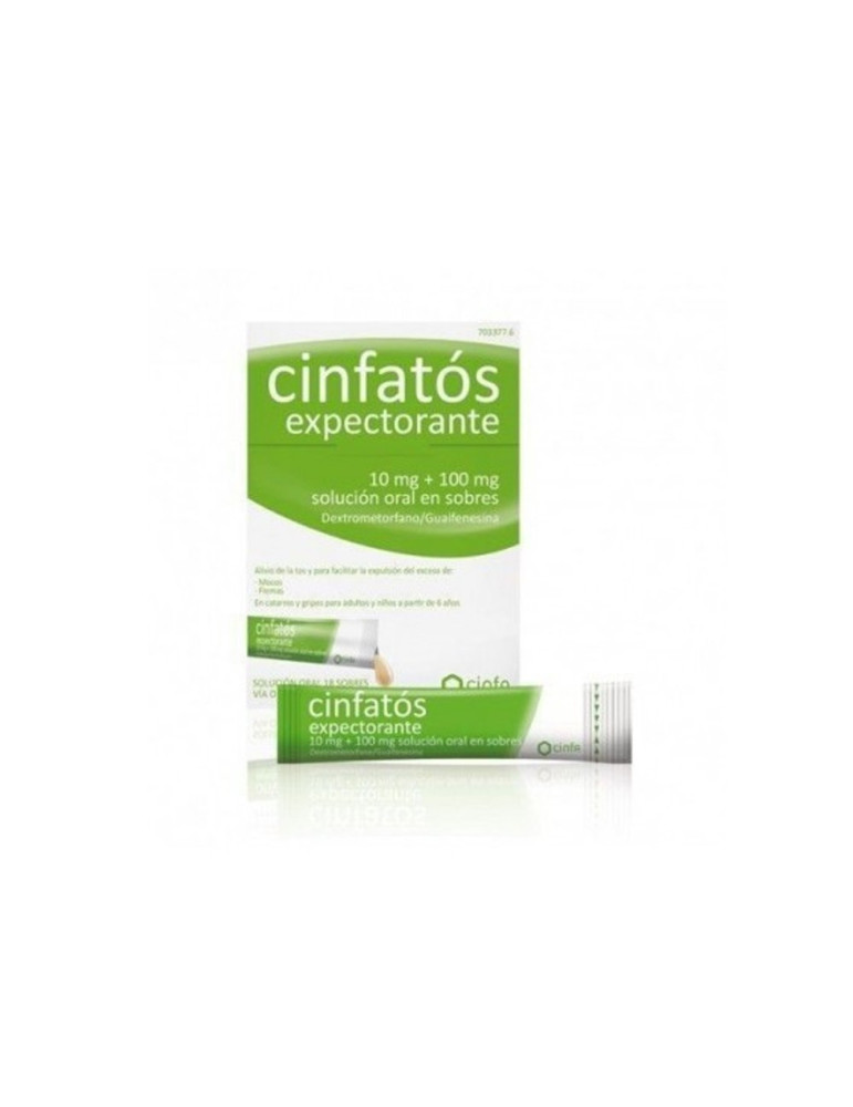 CINFATOS EXPECTORANTE 10 MG/100 MG 18 SOBRES SOLUCION ORAL