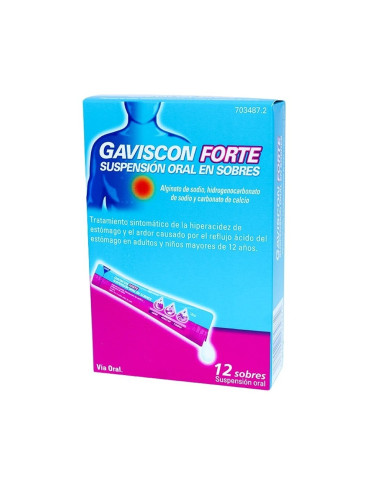 GAVISCON FORTE 12 SOBRES SUSPENSION ORAL 10 ML 2