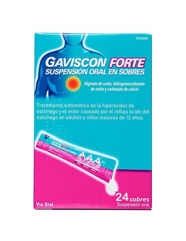 GAVISCON FORTE 24 SOBRES SUSPENSION ORAL 10 ML 2